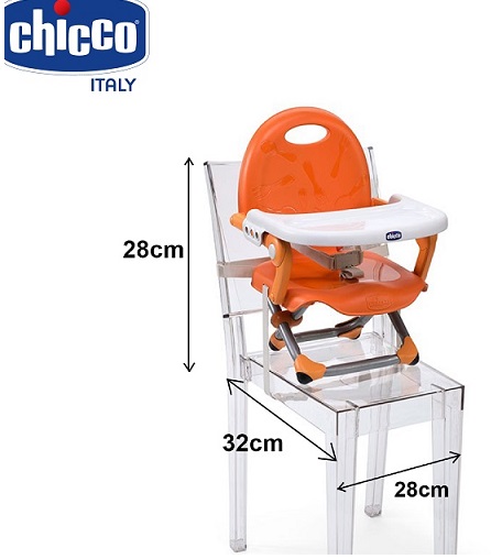 Ghế ăn điều chỉnh độ cao Pocket snack màu hồng